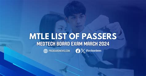 2024 march mtle|MedTech Board Exam Results March 2024: MTLE Passers.